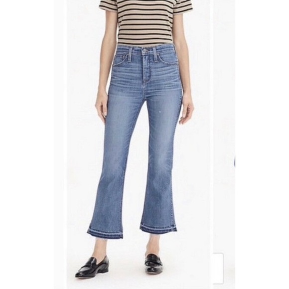 Point Sur Denim - J Crew Point Sur 10” Demi Boot Jeans Cropped Drop Hem High Rise Sz 28